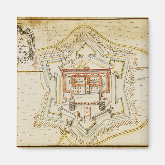 Aimant Plan de la citadelle de Milan (Devant)
