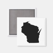 Aimant Plan de l'État du Wisconsin (Recto/Verso)