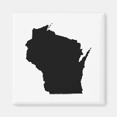 Aimant Plan de l'État du Wisconsin (Devant)