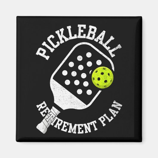 Aimant Plan de retraite de pickleball (Devant)