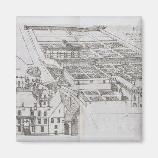 Aimant Plan des jardins clos et Château de Gaillo (Devant)
