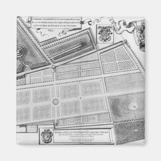 Aimant Plan du Jardin Royal (Devant)