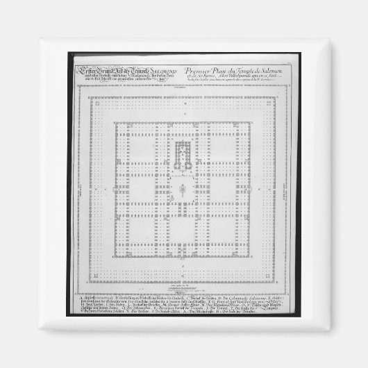 Aimant Plan du Temple de Salomon, Jérusalem, de 'En (Devant)