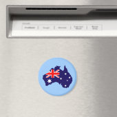 Aimant Plan et drapeau de l'Australie (In Situ (Lave-vaisselle))