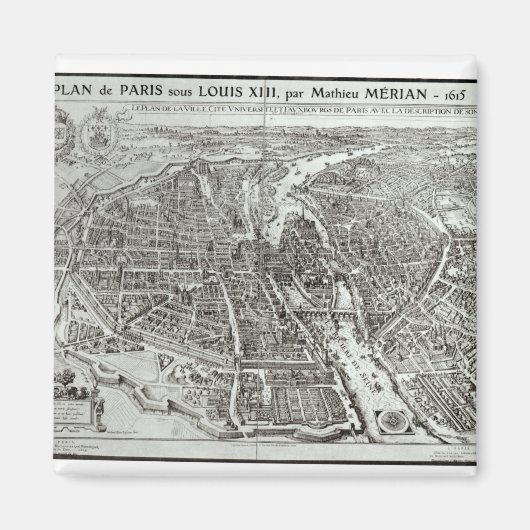 Aimant Plan Oiseau de Paris, 1615 (Devant)