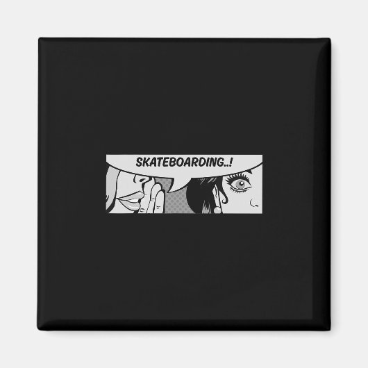 Aimant Planche à roulettes - Femmes chuchotant - Planche (Devant)