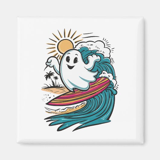 Aimant Planche de surf Ghost Surfing (Devant)