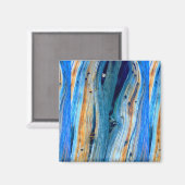 Aimant planches de grange bleu rustique (Recto/Verso)