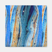 Aimant planches de grange bleu rustique (Devant)