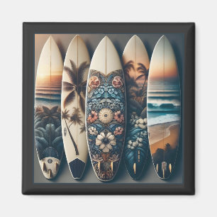 Aimant Planches de surf peintes hawaïennes