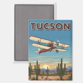 Aimant Plane in Tuscon Arizona Travel (Recto/Verso)
