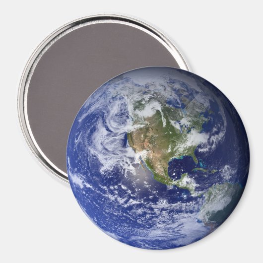 Aimant Planète bleue Terre (Recto/Verso)