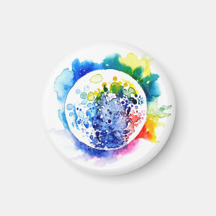 Aimant Planète colorée