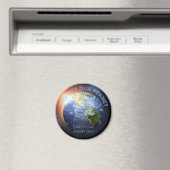 Aimant Planète de texte personnalisé Terre (In Situ (Lave-vaisselle))