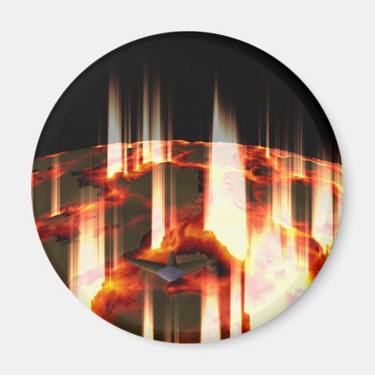 Aimant planète en feu (Devant)