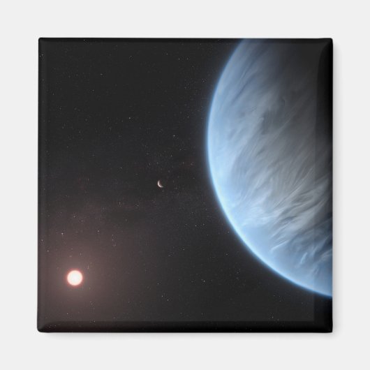 Aimant Planète K2-18b, Étoile Hôte Et Planète Accompagnan (Devant)