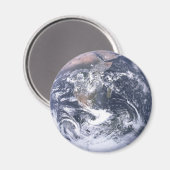 Aimant Planète Terre du Jour des terres spatial (Recto/Verso)