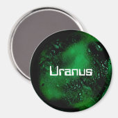 Aimant Planète verte Uranus (Recto/Verso)