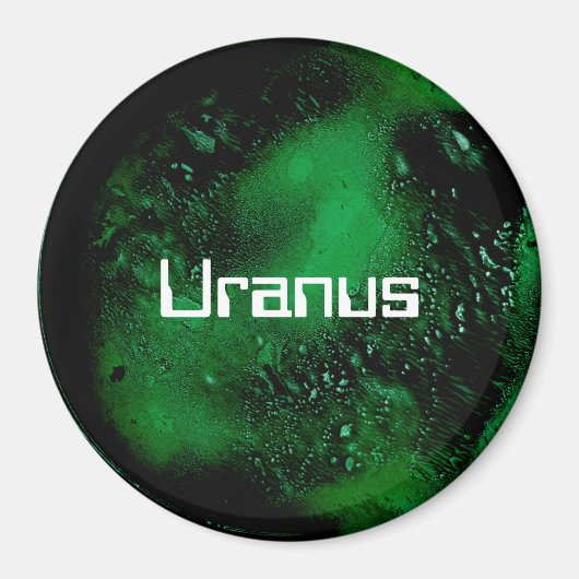 Aimant Planète verte Uranus (Devant)