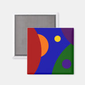 Aimant Planètes arc-en-ciel (Recto/Verso)