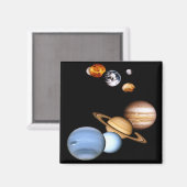 Aimant Planètes du système solaire (Recto/Verso)