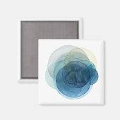 Aimant Planètes en évolution - Cercles d'aquarelle (Recto/Verso)