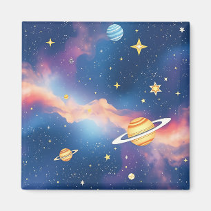 Aimant Planètes étoiles motif galaxie de rêve