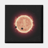 Aimant Planètes Transitant Red Nwarf Star Dans Trappist-1 (Devant)