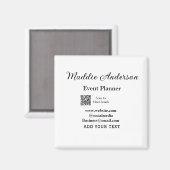 Aimant Planificateur d'événements ajouter nom Q R code dé (Recto/Verso)