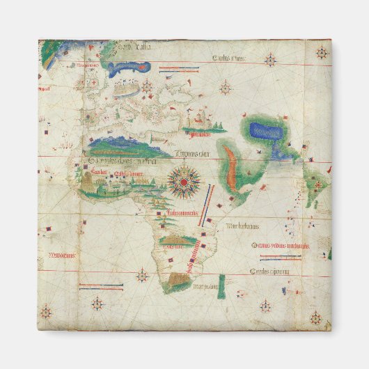 Aimant Planisphère Cantino | 1502 (Devant)