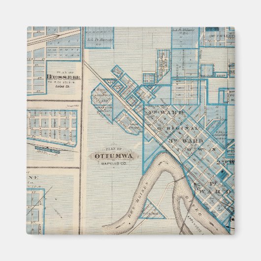 Aimant Plans d'Ottumwa, Russell, Scranton (Devant)