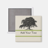 Aimant Plantation de chêne en vert (Recto/Verso)