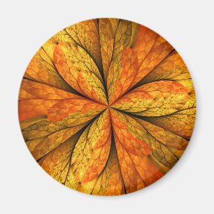 Aimant Plante d'automne, Abstrait moderne Fractal Art Lea