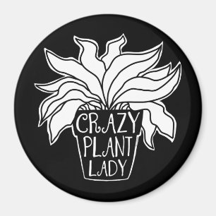 Aimant Plante folle Lady Poted Houseplant