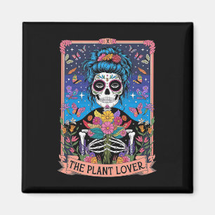 Aimant Plante Lady Funny Mystic Skeleton Tarot Cartes P