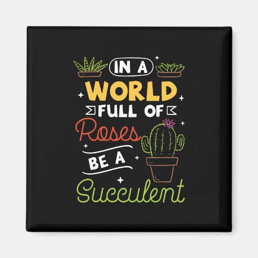 Aimant Plantes succulents (Devant)