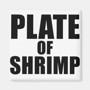 Aimant Plaque de crevettes Nouveauté Drôle Nourriture Pla