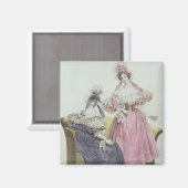 Aimant Plaque de mode, 'Le Follet Courrier Salons (Recto/Verso)