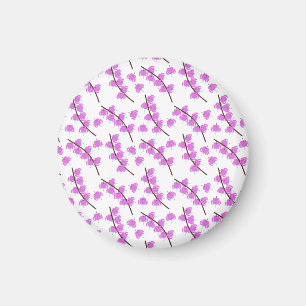 Aimant Plaque de partie florale rose aquarelle