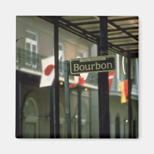 Aimant Plaque de rue de Bourbon à la Nouvelle-Orléans