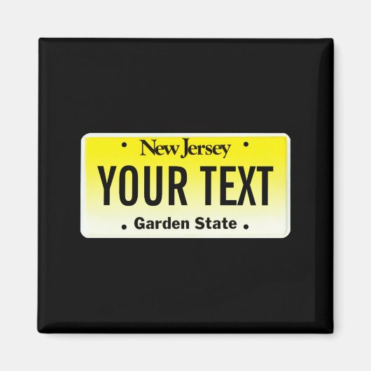 Aimant Plaque d'immatriculation du New Jersey (Devant)