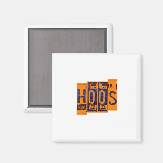 Aimant Plaque d'immatriculation UVA hoos (Recto/Verso)