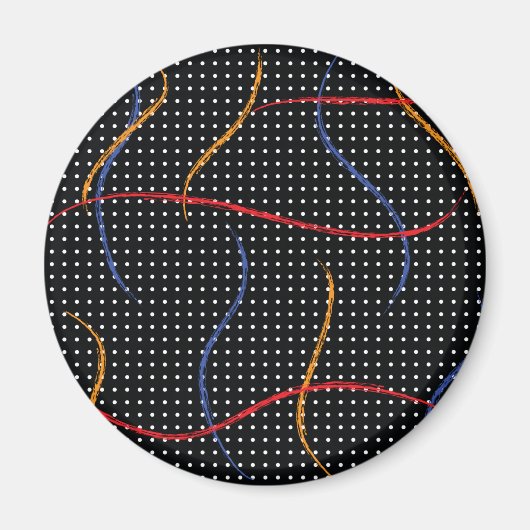 Aimant Plaque et points de peinture rétro (Devant)