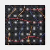 Aimant Plaque et points de peinture rétro (Devant)