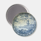 Aimant Plaque hollandaise Blue Delft (Recto/Verso)