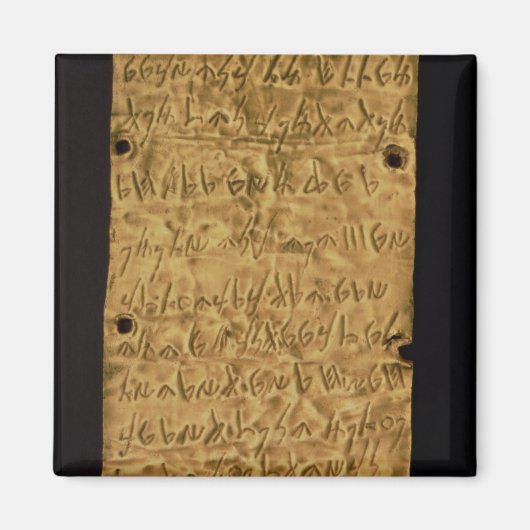 Aimant Plaque or avec inscription phénicienne, de Père No (Devant)