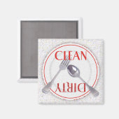 Aimant Plaque propre/sale (Recto/Verso)