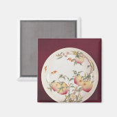 Aimant Plaque rose Famille décorée (Recto/Verso)