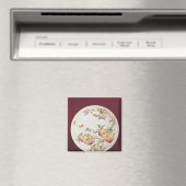 Aimant Plaque rose Famille décorée (In Situ (Lave-vaisselle))