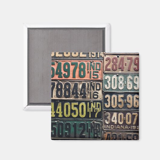 Aimant Plaques de licence vintages (Recto/Verso)